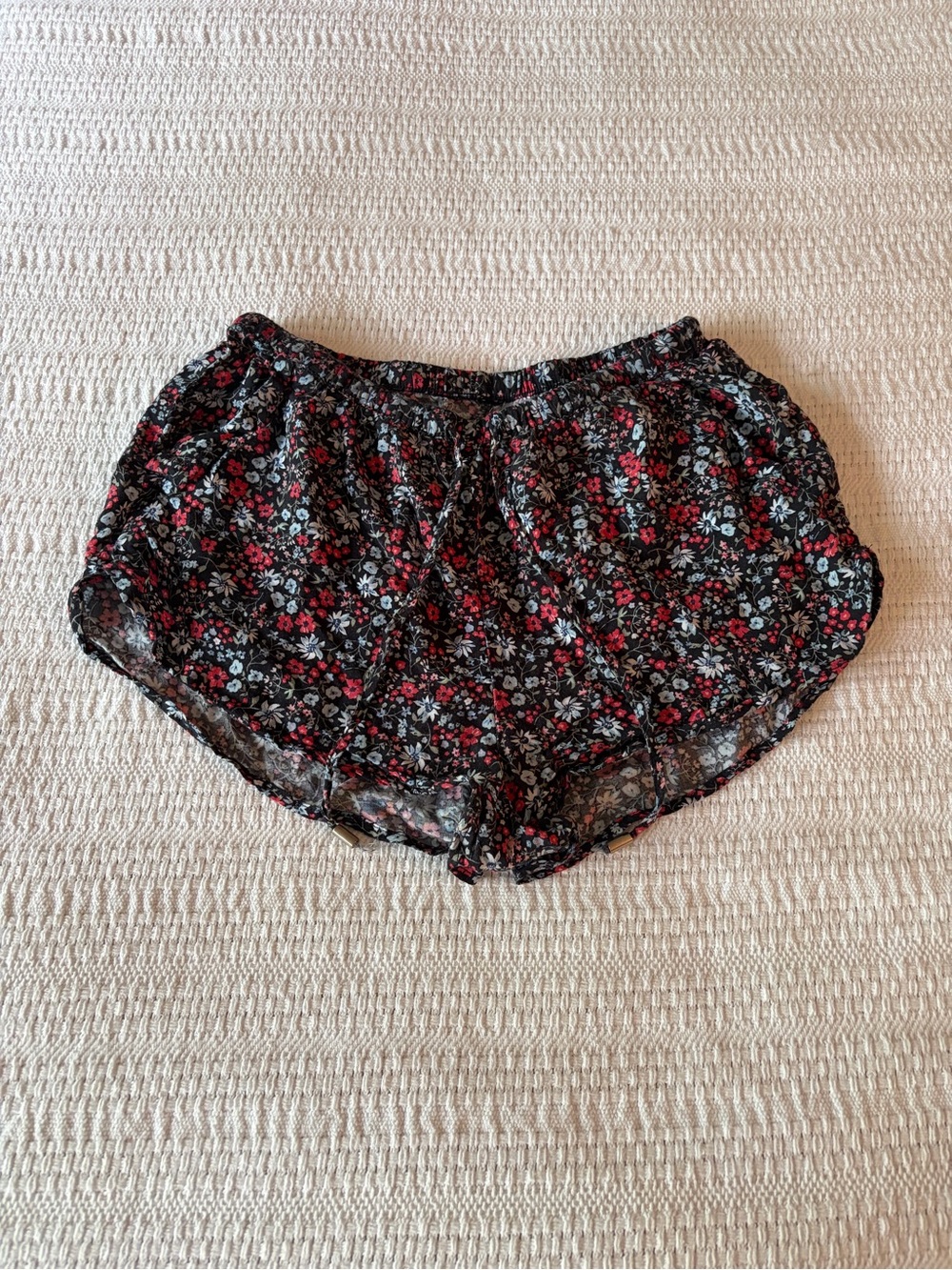Floral Lightweight Flowy Low Rise Lounge Short Shorts